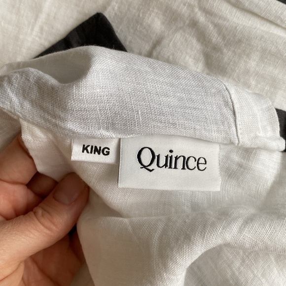 NEW Quince bedding. King/cal King. European Linen Contrast Flange Duvet set - Picture 5 of 8